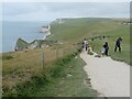 SY8180 : South West Coast Path, near Durdle Door by Malc McDonald