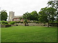 SZ1692 : Green in front of Christchurch Priory by Malc McDonald