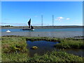 TQ9168 : An old sailing barge on The Swale by Marathon