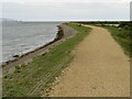 SZ3393 : Solent Way along the bank of The Solent, near Lymington by Malc McDonald