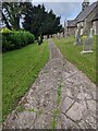 SO4101 : Churchyard path, Gwernesney, Monmouthshire by Jaggery