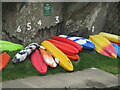 SM7423 : Porthclais Harbour - Sea Kayaks by Colin Smith