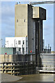 TQ5477 : West tower of Dartford Creek Flood Barrier by David Martin