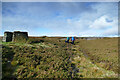 NZ0840 : Path passing a line of grouse butts on Sand Edge by Andy Waddington