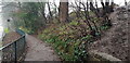 SP0681 : Dad's Lane Pavement with Midland Railway Marker Post by Paul Collins