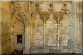 SO9445 : Detail of Pershore Abbey by Philip Halling