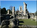 TL8564 : Bury St Edmunds - Abbey ruins - View over Presbytery by Rob Farrow