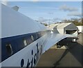 TQ0662 : Brooklands - Concorde G-BBDG - view down fuselage & wing by Rob Farrow