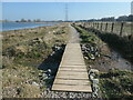 SK2118 : Footbridge, Tucklesholme nature reserve by Christine Johnstone