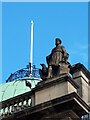 SE2933 : Statue overlooking Bishopgate, Leeds by Stephen Craven