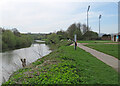 NZ2850 : Chester-le-Street: riverside and Riverside Cricket Ground by John Sutton