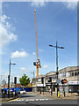 SO9198 : Tower crane by Cleveland Parade in Wolverhampton by Roger  D Kidd