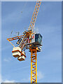 SO9198 : Tower crane (detail) by Cleveland Street in Wolverhampton by Roger  D Kidd