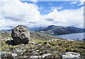 NG8675 : Perched boulder on knoll by Trevor Littlewood