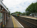 TQ1429 : Train at Christ's Hospital station, near Horsham by Malc McDonald