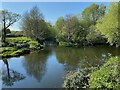 SX8475 : Path by the Teign  confluence of the Bovey and the Teign by Robin Stott