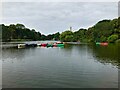 SK5438 : Hire boats on Highfields Lake by David Lally