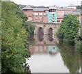 NZ2742 : Durham - Elvet Bridge from Kingsgate footbridge by Rob Farrow