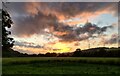 SO8776 : Sunset over farmland near Barnettbrook by Mat Fascione