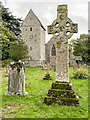 SO3449 : Celtic cross, St James's Church, Kinnersley by Ian Capper