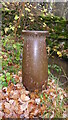 NZ0021 : Not so old Boundary Marker on the west bank of the River Tees by Mike Rayner