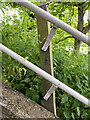 SP2864 : Handrail, steps off Banbury Road, Warwick by Robin Stott