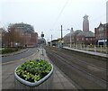 SD8912 : Rochdale Railway Station Metrolink Tram Stop by Gerald England