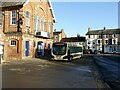 SE5269 : Reliance bus outside the Town Hall, Easingwold by Alan Murray-Rust