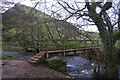 SK1451 : Footbridge in Dovedale and Thorpe Cloud by Stephen McKay