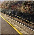 SO1707 : Remains of a former Ebbw Vale Victoria station platform by Jaggery