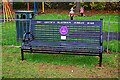 SO4939 : Tower Road Play Area - Platinum Jubilee 2022 seat, Hereford by P L Chadwick