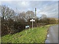 SJ7949 : Sign for Miles Green village by Jonathan Hutchins