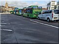 ST3188 : Variety of buses opposite Friars Walk bus station, Newport by Jaggery