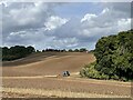 SU7179 : Ploughing the headland, Sonning Common by Simon Mortimer