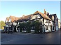 TQ6668 : Cobham - Side view of the Leather Bottle Inn by Rob Farrow