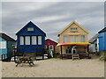 SZ1890 : Mudeford Spit - Beach Huts by Colin Smith