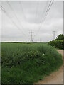 TA0318 : Power  lines  going  east  through  Deepdale by Martin Dawes