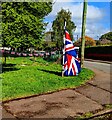 ST3292 : Union Flag on a Ponthir corner, Torfaen by Jaggery