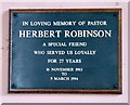 SJ9391 : A tribute to Herbert Robinson by Gerald England