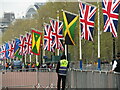 TQ2979 : Westminster - Flags on The Mall by Colin Smith