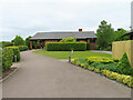 SU5467 : West Berkshire Crematorium, Thatcham, hearse entrance by David Hawgood