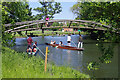 SP5105 : Punting under Jubilee Bridge, River Cherwell by Stephen McKay