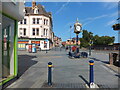 SH8479 : Clock on Station Road, Colwyn Bay by Richard Hoare