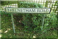 TM0179 : Thelnetham Road sign by Geographer