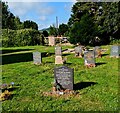 SO5634 : Churchyard headstones, Holme Lacy, Herefordshire by Jaggery