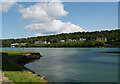 SH5571 : The Menai Strait seen from Beach Road near The Menai Suspension Bridge by habiloid