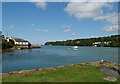 SH5571 : The Menai Strait seen from the landing stage near The Menai Suspension Bridge, Anglesey by habiloid