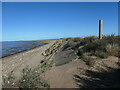 TA4113 : Eroded road, High Bents, Spurn, from the south by Christine Johnstone