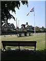 ST7317 : Village green seat by Neil Owen