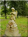 SE0411 : Cherub in St Bartholomew's Churchyard, Marsden by Humphrey Bolton